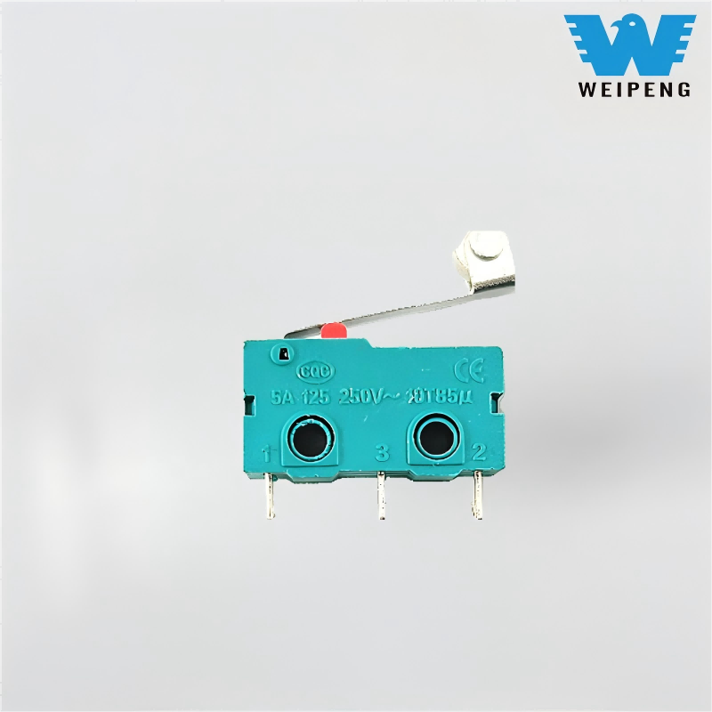 Cnaipe Teagmhála 5A/125V 250V Láimhseáil Dhíreach Athraigh Micrimhilseogra Teorainn Taistil Trí Bioráin