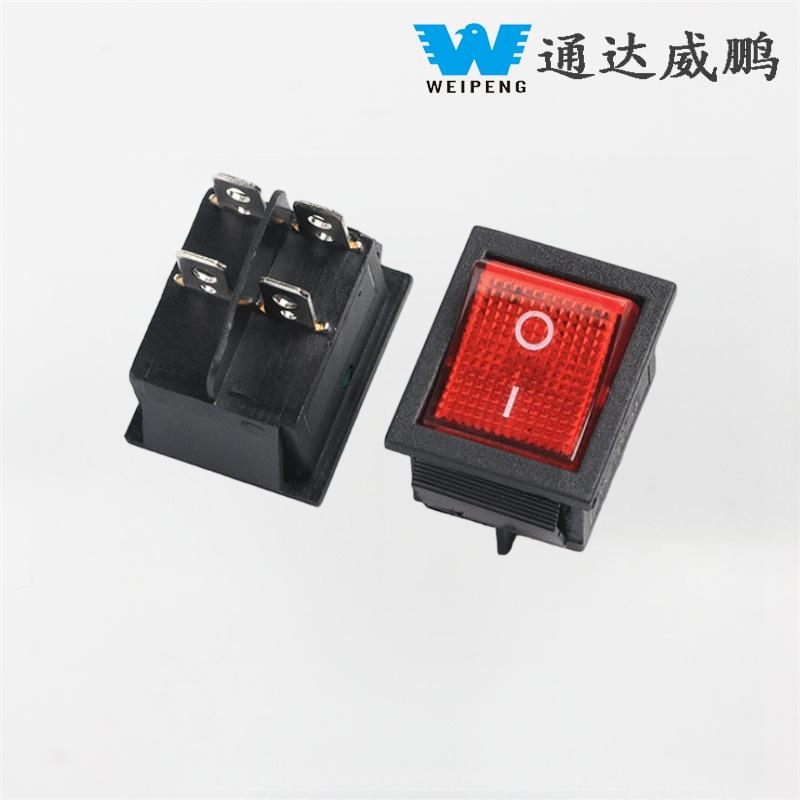 Kcd4 Rocker Switch 30A Ceithre Críochfort le Solas
